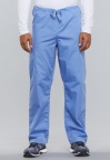 Unisex Drawstring Scrub Pants - Ceil Blue